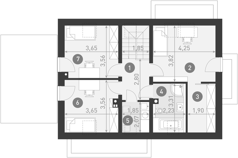 Poddasze projektu Przytulny 3