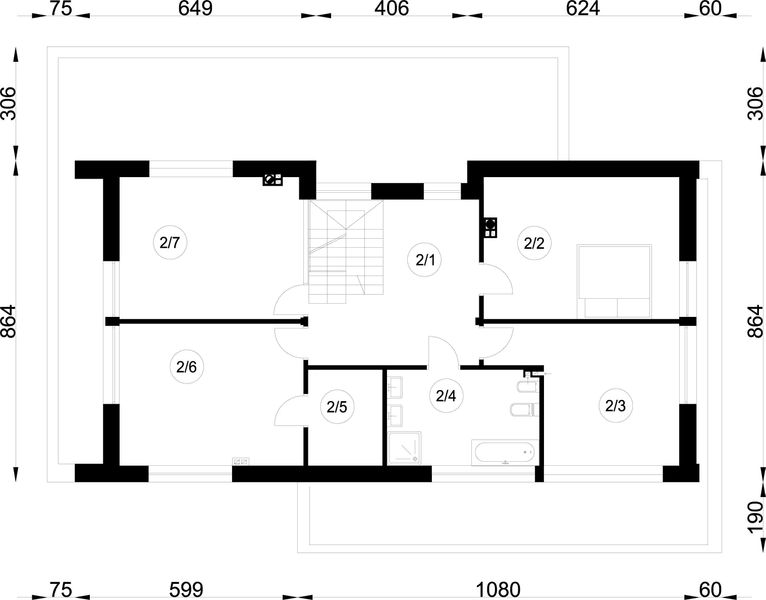 Piętro 1 projektu A-34