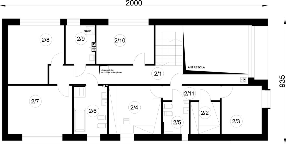 Piętro 1 projektu A-36