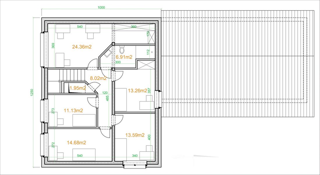 Piętro 1 projektu eko Typowy 28