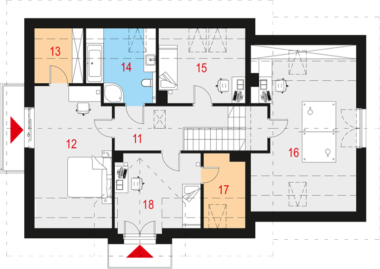 Poddasze projektu Accretus II G1