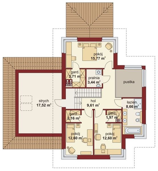 Piętro 1 projektu Domena 301 B