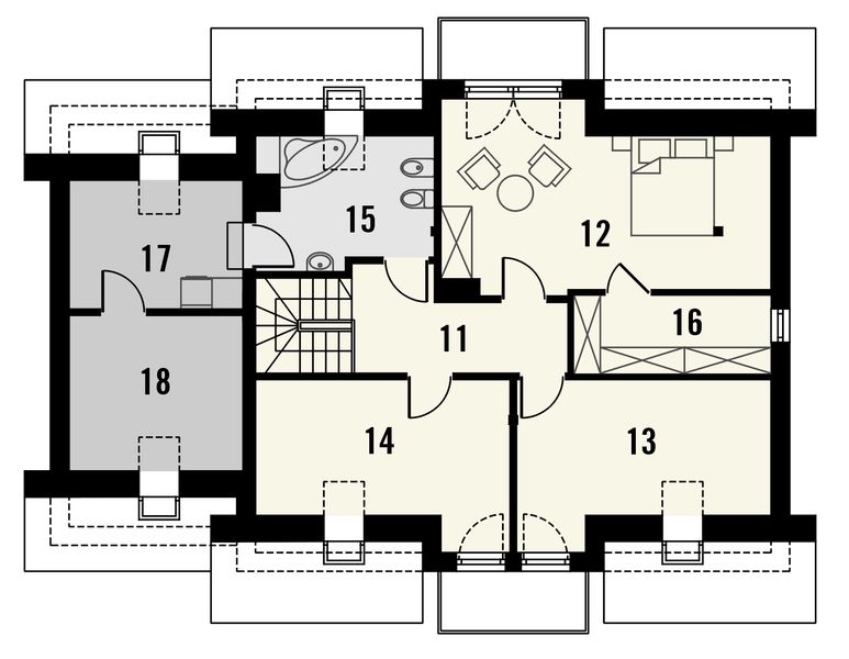 Poddasze projektu Pryzmat 2