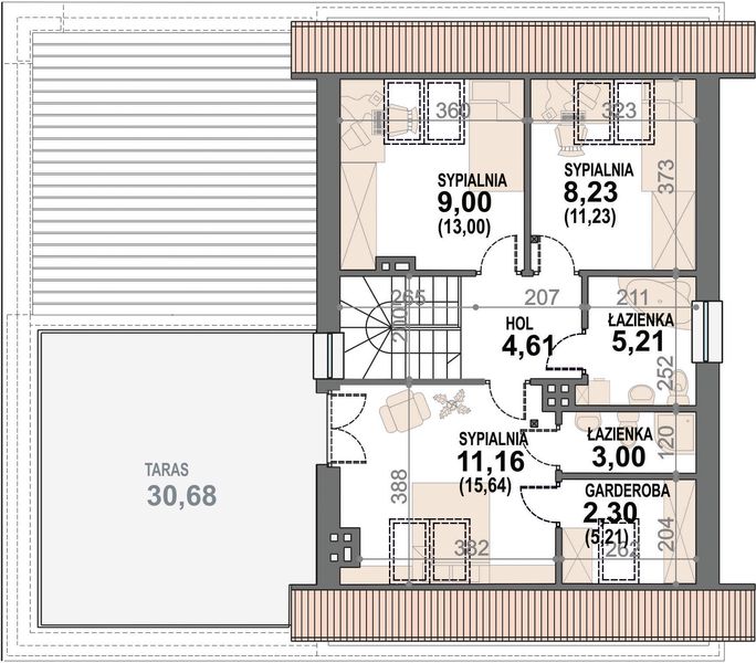 Poddasze projektu Gusto II 2G+