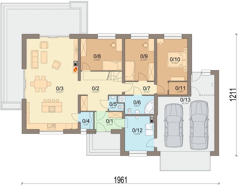 Parter projektu Bianco 2 modern