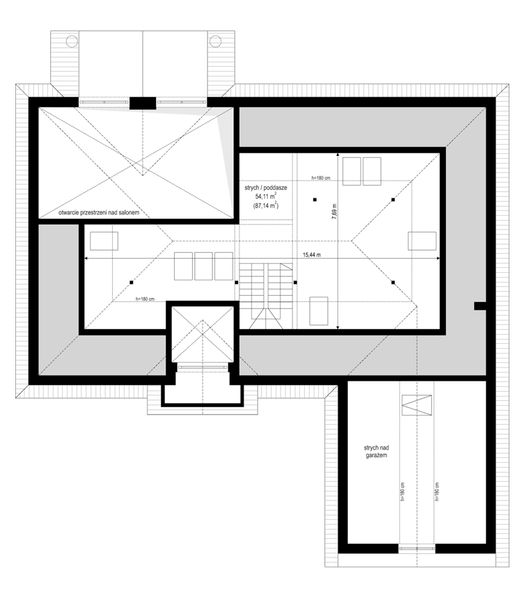 Poddasze projektu Rezydencja Parkowa 3 C