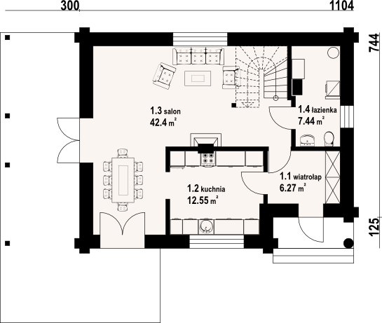 Parter projektu Bolesławice małe 36 dw tx