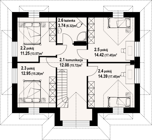Poddasze projektu Lubomierz dw