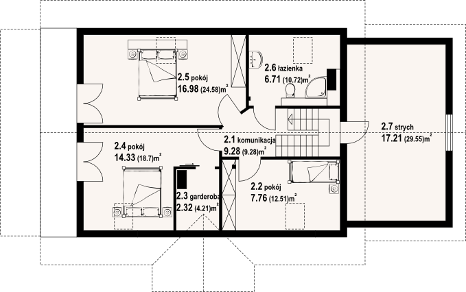 Poddasze projektu Chmielowo x dw