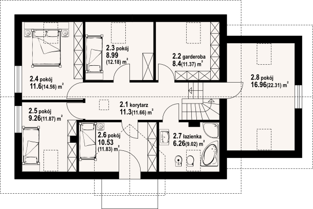 Poddasze projektu Miechów gx