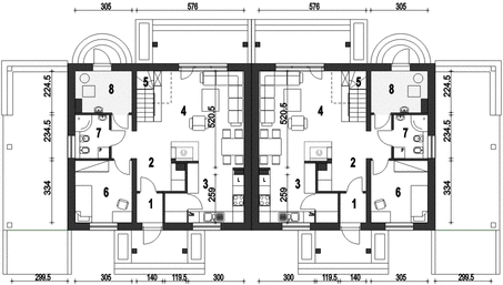 Parter projektu Gajówka z wiatą [A1-BL2]