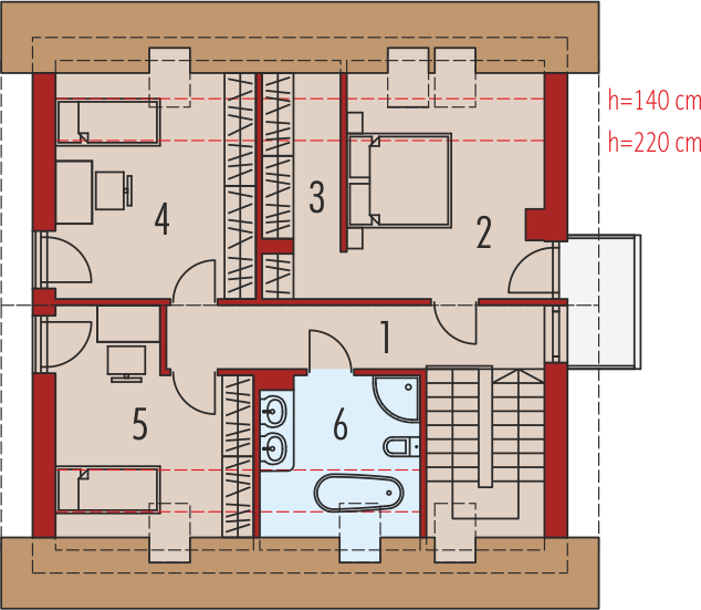 Poddasze projektu Mini 5 energo