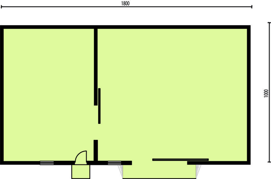 Parter projektu G240 szkielet drewniany garaż z pomieszczeniem gospodarczym