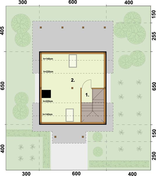 Poddasze projektu Luizjana szkielet drewniany dom letniskowy z poddaszem