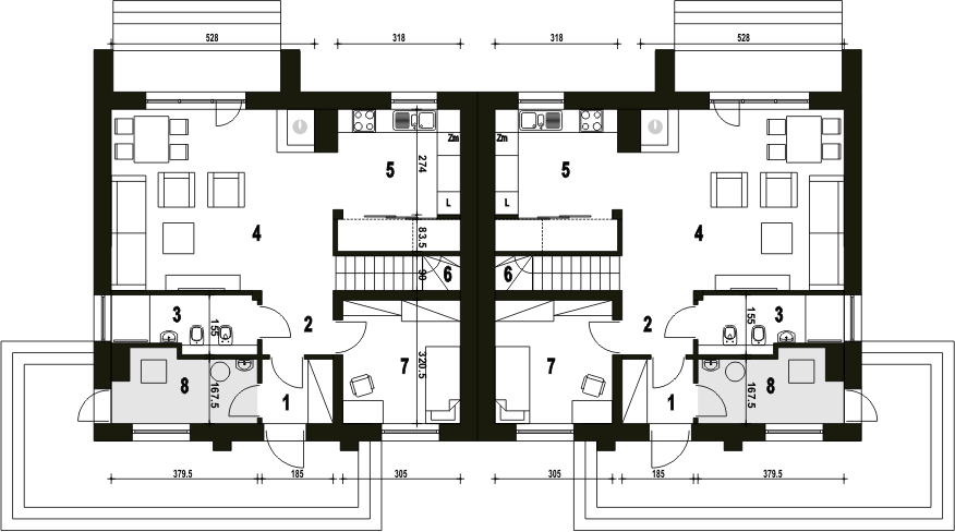 Parter projektu Lerka bez wiaty bliźniak [B-BL2]