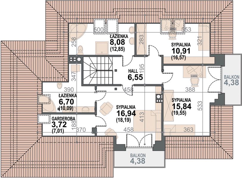 Poddasze projektu Alicja N 2G+