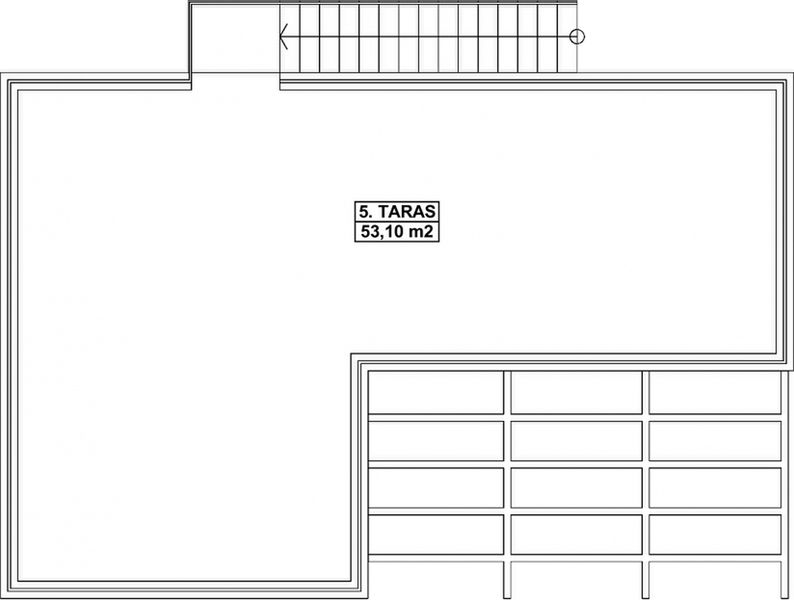 Piętro 1 projektu G353 - Budynek garażowo - gospodarczy