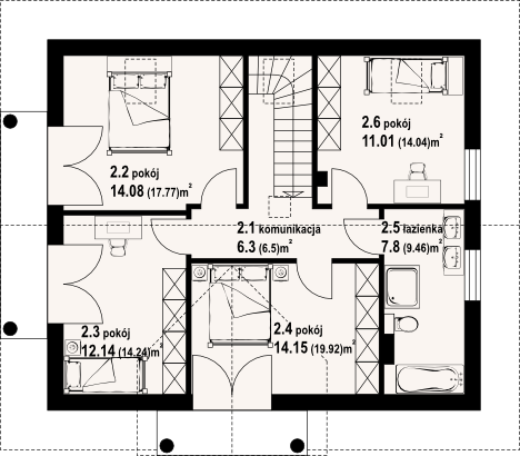 Poddasze projektu Sarnowo m1