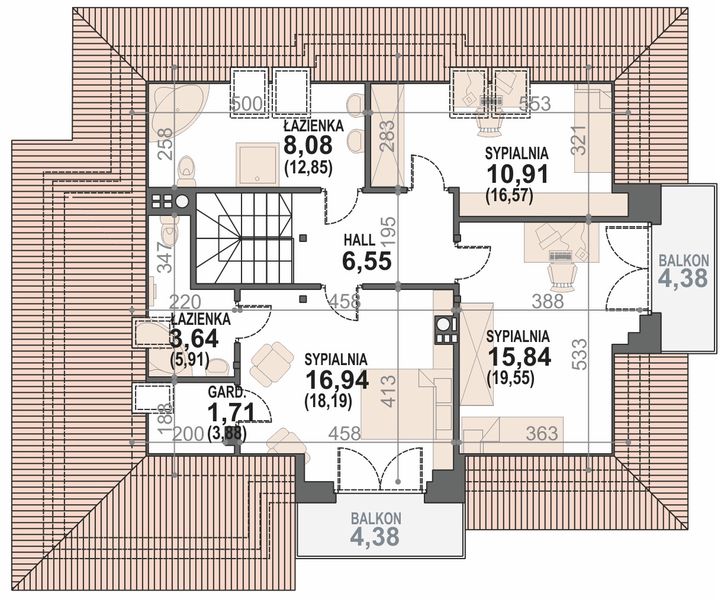 Poddasze projektu Alicja N