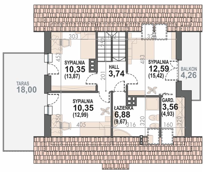 Poddasze projektu Lolek II N 2G