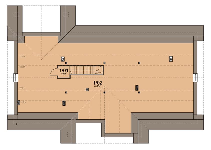 Poddasze projektu Mokka 8 s2