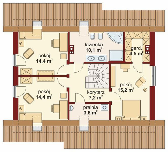 Poddasze projektu Domena 202 A