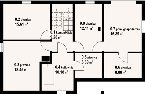 Piwnica projektu Osiek 39 dw