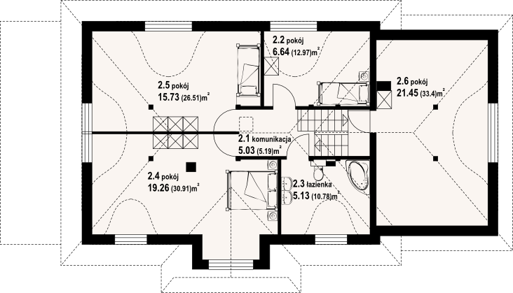 Poddasze projektu Chmielniki m11