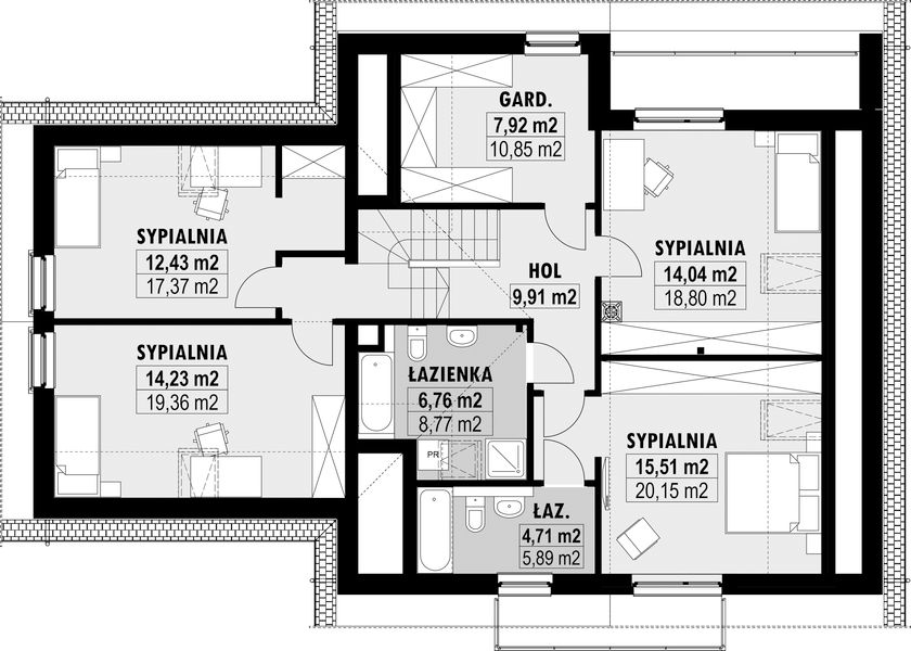 Poddasze projektu E-215