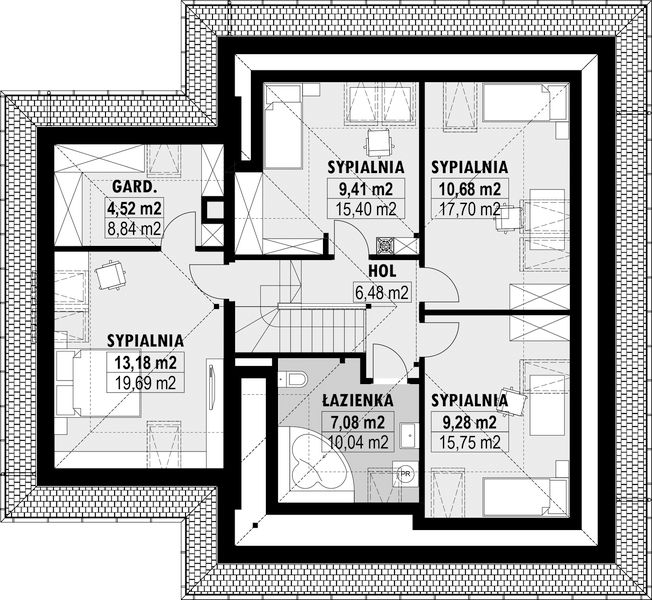 Poddasze projektu E-212