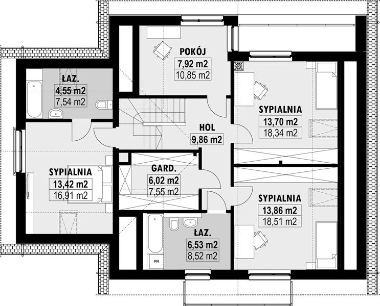 Poddasze projektu E-216