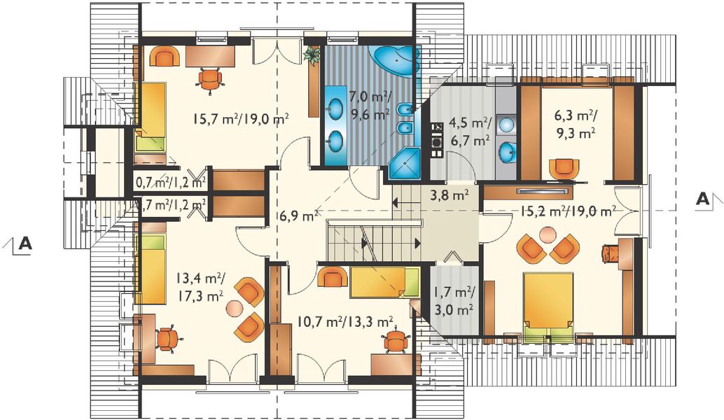 Poddasze projektu Zorza G2 (1621)