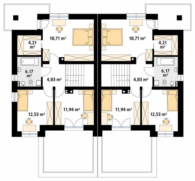 Piętro 1 projektu Turkusowy