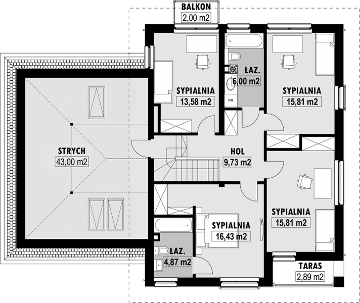 Piętro 1 projektu E-218