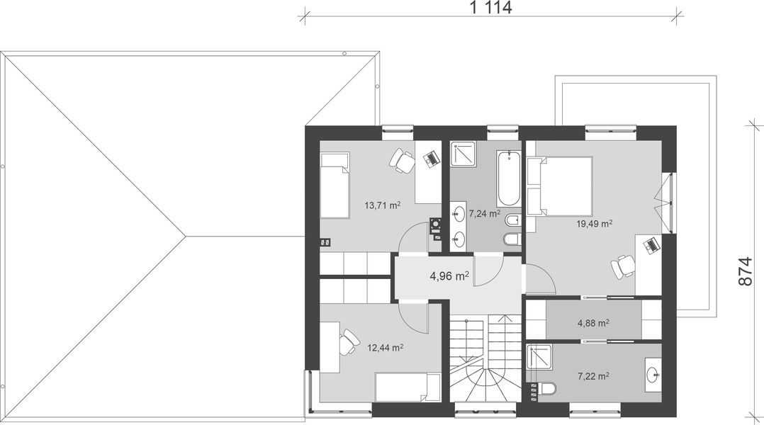 Piętro 1 projektu uA30
