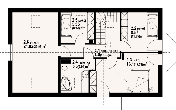 Poddasze projektu Gilowo 19