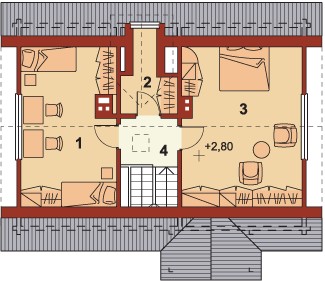 Poddasze projektu BR 004 DRB