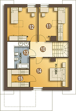 Poddasze projektu Greta styl z garażem 1-st. [A]