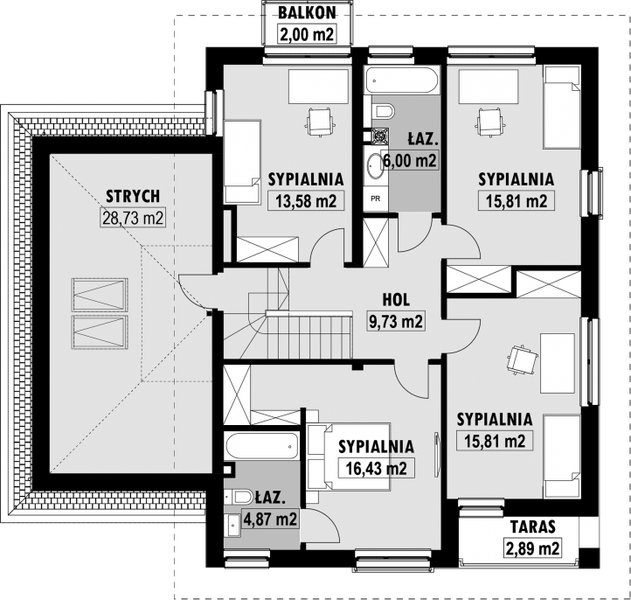 Piętro 1 projektu E-217