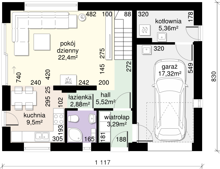 Parter projektu Dom przy Alabastrowej 37