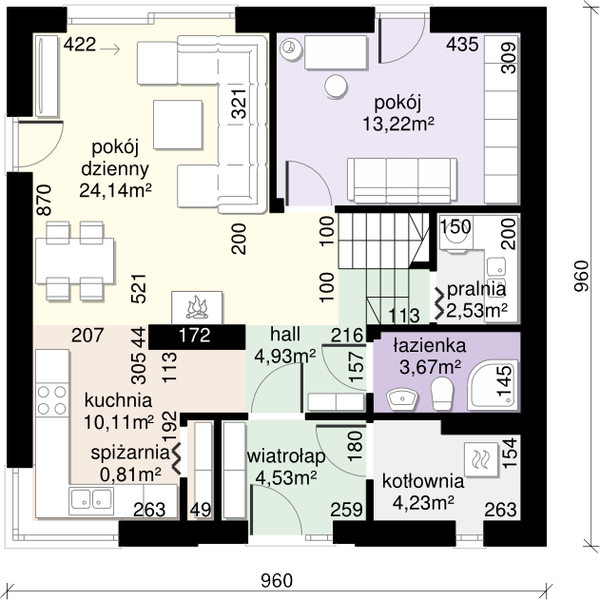 Parter projektu Dom przy Cyprysowej 54