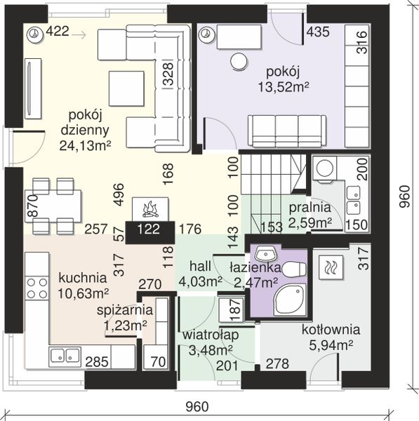 Parter projektu Dom przy Cyprysowej 55