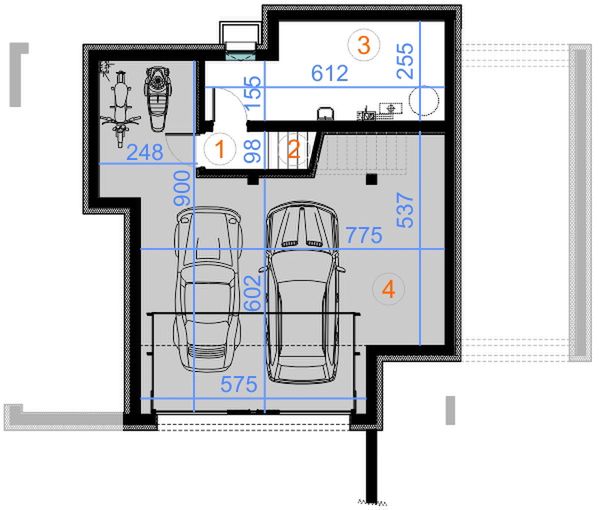 Piwnica projektu Podpiwniczony 01A
