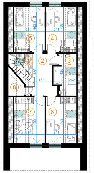 Poddasze projektu Z wnęką 02