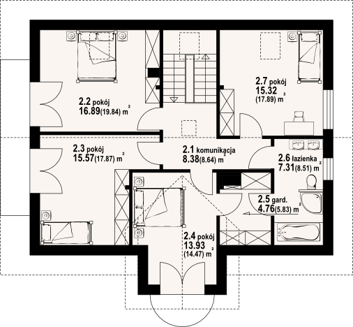 Poddasze projektu Żarnowo mk