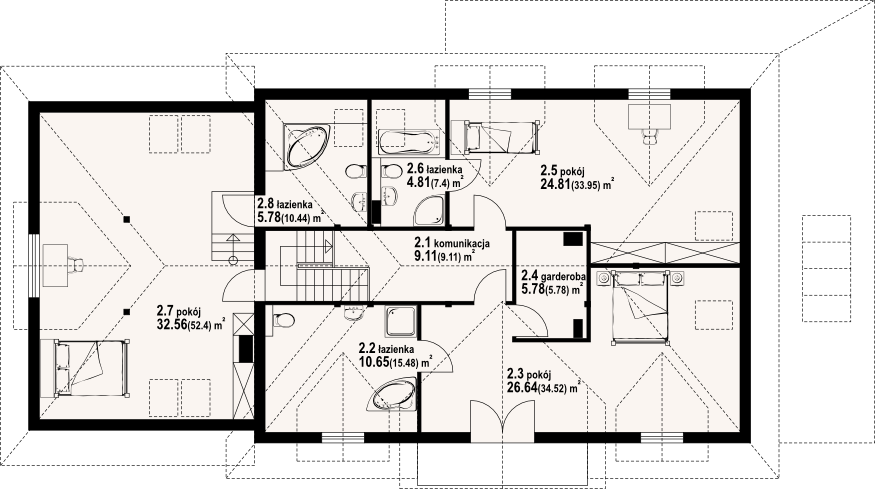 Poddasze projektu Charbice dws