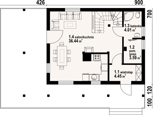 Parter projektu Świdnica mała 19 dws