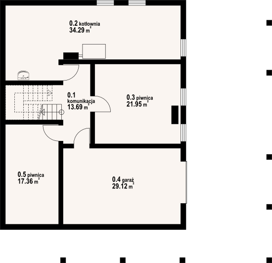 Piwnica projektu Tomaszewo dw