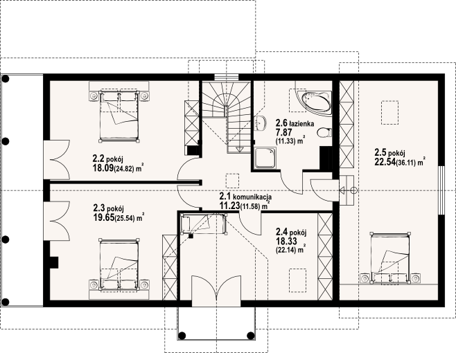 Poddasze projektu Milicz dw 7