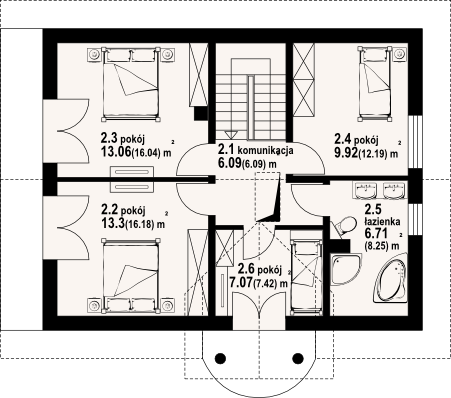 Poddasze projektu Jaworze nowe kx